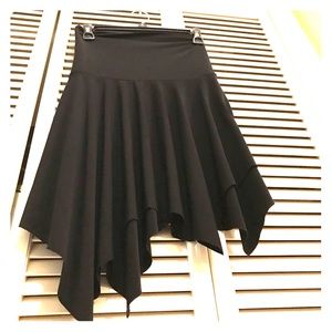 Black Hi-Low handkerchief skirt